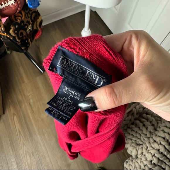 VTG Lands End Red Cardigan Large - Picture 5 of 5